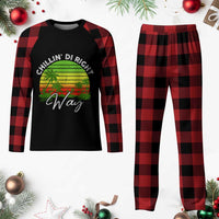 Jamaican Reggae Vibes Plaid Pajama Set Retro Rasta Sunset Chill Chillin Di Right Way - Wonder Print Shop