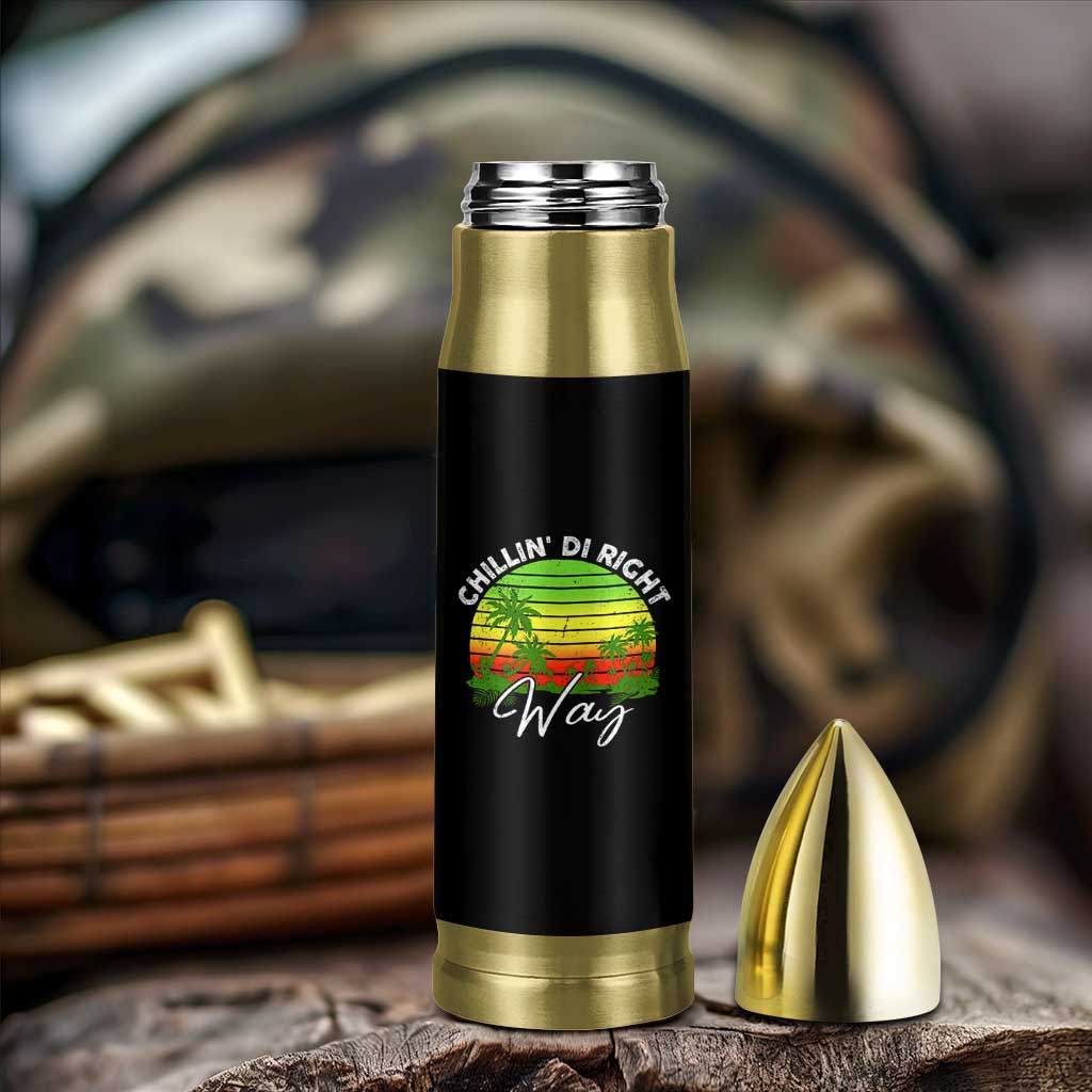 Jamaican Reggae Vibes Bullet Tumbler Retro Rasta Sunset Chill Chillin Di Right Way - Wonder Print Shop