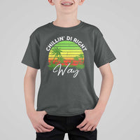 Jamaican Reggae Vibes T Shirt For Kid Retro Rasta Sunset Chill Chillin Di Right Way - Wonder Print Shop