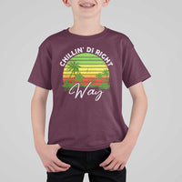 Jamaican Reggae Vibes T Shirt For Kid Retro Rasta Sunset Chill Chillin Di Right Way - Wonder Print Shop