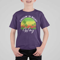 Jamaican Reggae Vibes T Shirt For Kid Retro Rasta Sunset Chill Chillin Di Right Way - Wonder Print Shop