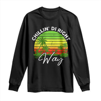 Jamaican Reggae Vibes Long Sleeve Shirt Retro Rasta Sunset Chill Chillin Di Right Way - Wonder Print Shop