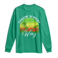 Jamaican Reggae Vibes Long Sleeve Shirt Retro Rasta Sunset Chill Chillin Di Right Way - Wonder Print Shop