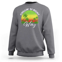 Jamaican Reggae Vibes Sweatshirt Retro Rasta Sunset Chill Chillin Di Right Way - Wonder Print Shop