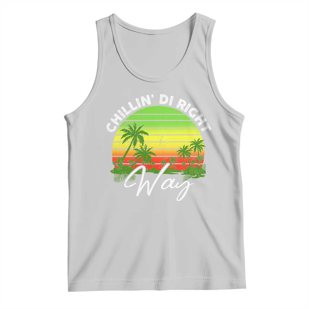 Jamaican Reggae Vibes Tank Top Retro Rasta Sunset Chill Chillin Di Right Way - Wonder Print Shop