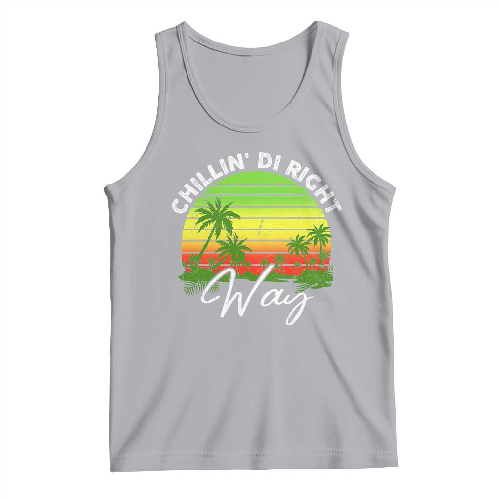 Jamaican Reggae Vibes Tank Top Retro Rasta Sunset Chill Chillin Di Right Way - Wonder Print Shop