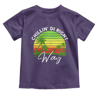 Jamaican Reggae Vibes Toddler T Shirt Retro Rasta Sunset Chill Chillin Di Right Way - Wonder Print Shop