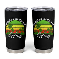 Jamaican Reggae Vibes Tumbler Cup Retro Rasta Sunset Chill Chillin Di Right Way - Wonder Print Shop