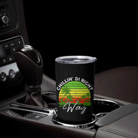 Jamaican Reggae Vibes Tumbler Cup Retro Rasta Sunset Chill Chillin Di Right Way - Wonder Print Shop