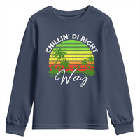 Jamaican Reggae Vibes Youth Sweatshirt Retro Rasta Sunset Chill Chillin Di Right Way - Wonder Print Shop