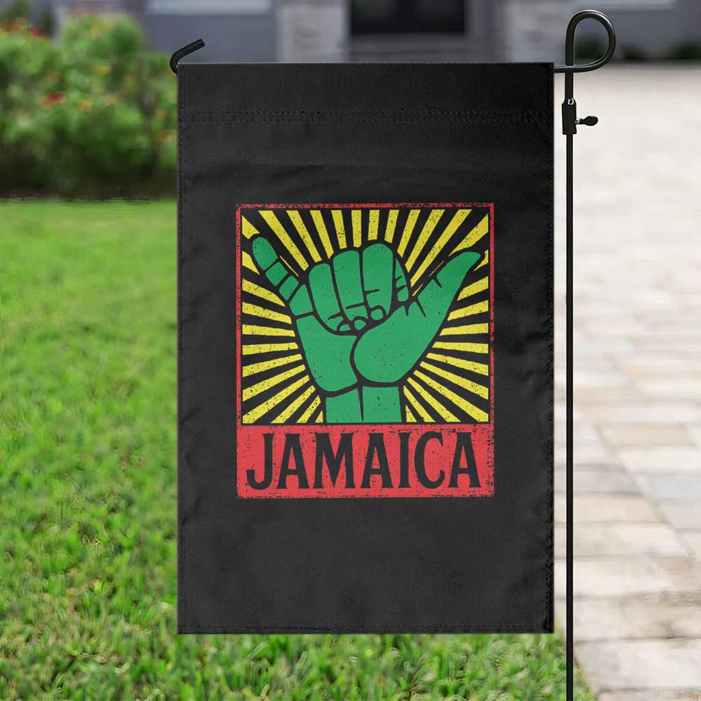 Jamaica Rasta Shaka Sign Garden Flag Retro Reggae Vibes - Wonder Print Shop