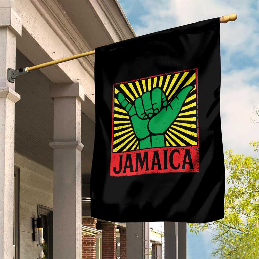 Jamaica Rasta Shaka Sign Garden Flag Retro Reggae Vibes - Wonder Print Shop