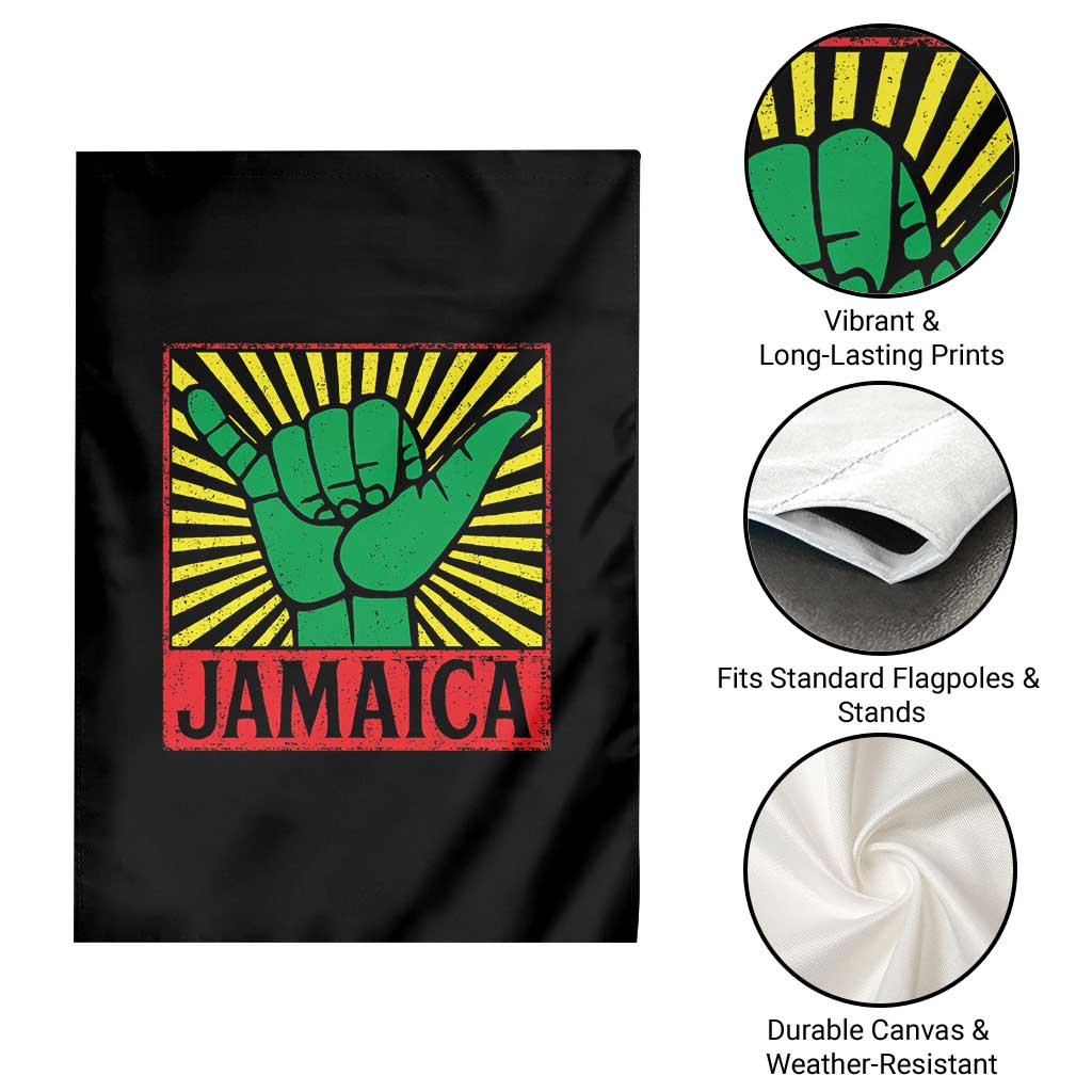 Jamaica Rasta Shaka Sign Garden Flag Retro Reggae Vibes - Wonder Print Shop