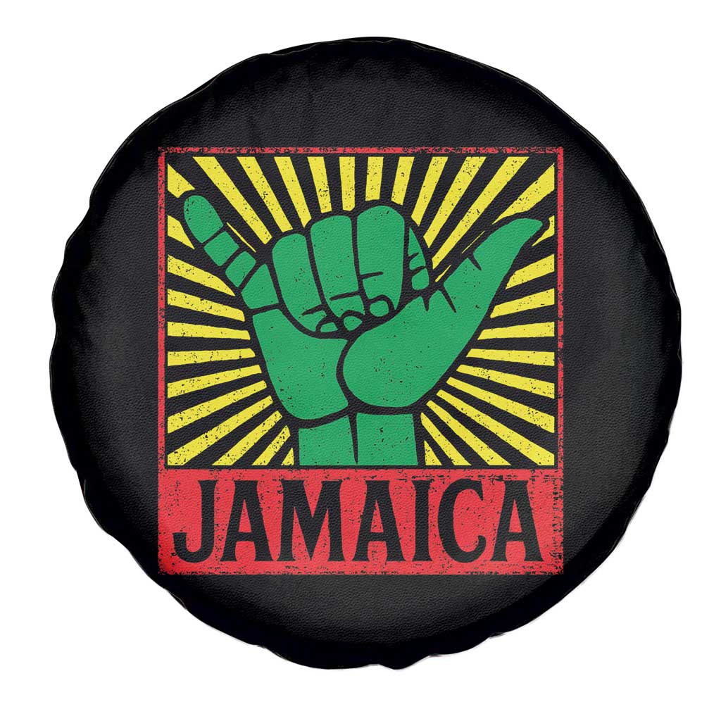 Jamaica Rasta Shaka Sign Spare Tire Cover Retro Reggae Vibes - Wonder Print Shop