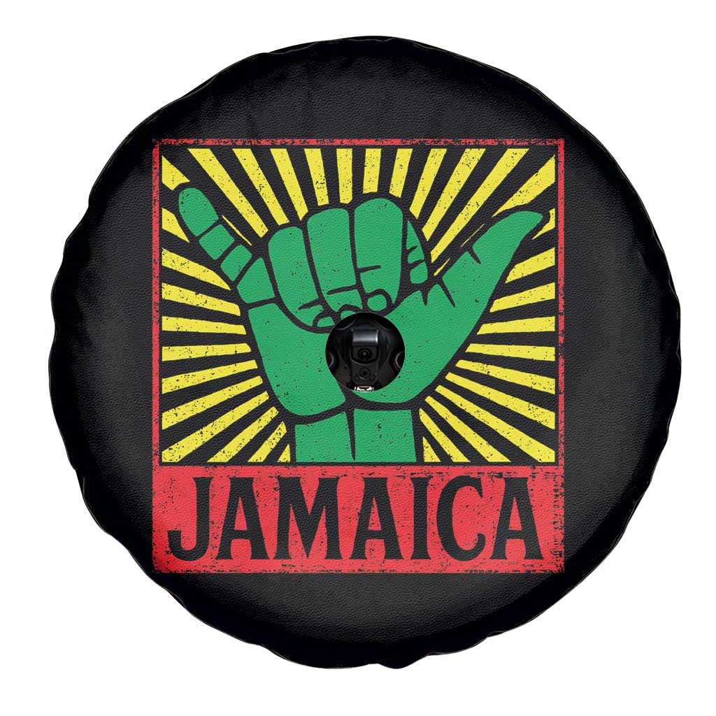 Jamaica Rasta Shaka Sign Spare Tire Cover Retro Reggae Vibes - Wonder Print Shop