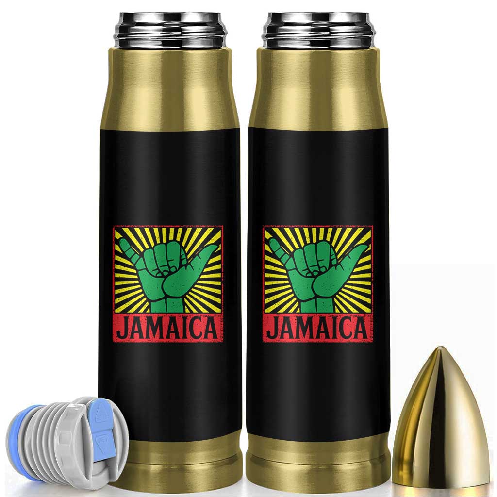 Jamaica Rasta Shaka Sign Bullet Tumbler Retro Reggae Vibes - Wonder Print Shop