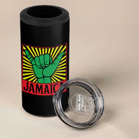Jamaica Rasta Shaka Sign 4 in 1 Can Cooler Tumbler Retro Reggae Vibes - Wonder Print Shop