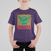 Jamaica Rasta Shaka Sign T Shirt For Kid Retro Reggae Vibes - Wonder Print Shop