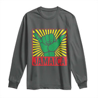Jamaica Rasta Shaka Sign Long Sleeve Shirt Retro Reggae Vibes - Wonder Print Shop