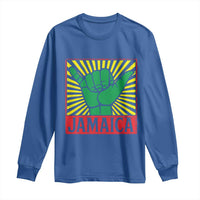 Jamaica Rasta Shaka Sign Long Sleeve Shirt Retro Reggae Vibes - Wonder Print Shop