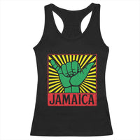 Jamaica Rasta Shaka Sign Racerback Tank Top Retro Reggae Vibes - Wonder Print Shop