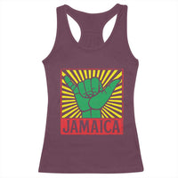Jamaica Rasta Shaka Sign Racerback Tank Top Retro Reggae Vibes - Wonder Print Shop