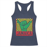Jamaica Rasta Shaka Sign Racerback Tank Top Retro Reggae Vibes - Wonder Print Shop