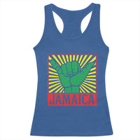 Jamaica Rasta Shaka Sign Racerback Tank Top Retro Reggae Vibes - Wonder Print Shop