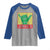 Jamaica Rasta Shaka Sign Raglan Shirt Retro Reggae Vibes - Wonder Print Shop
