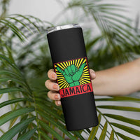 Jamaica Rasta Shaka Sign Skinny Tumbler Retro Reggae Vibes - Wonder Print Shop