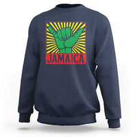 Jamaica Rasta Shaka Sign Sweatshirt Retro Reggae Vibes - Wonder Print Shop