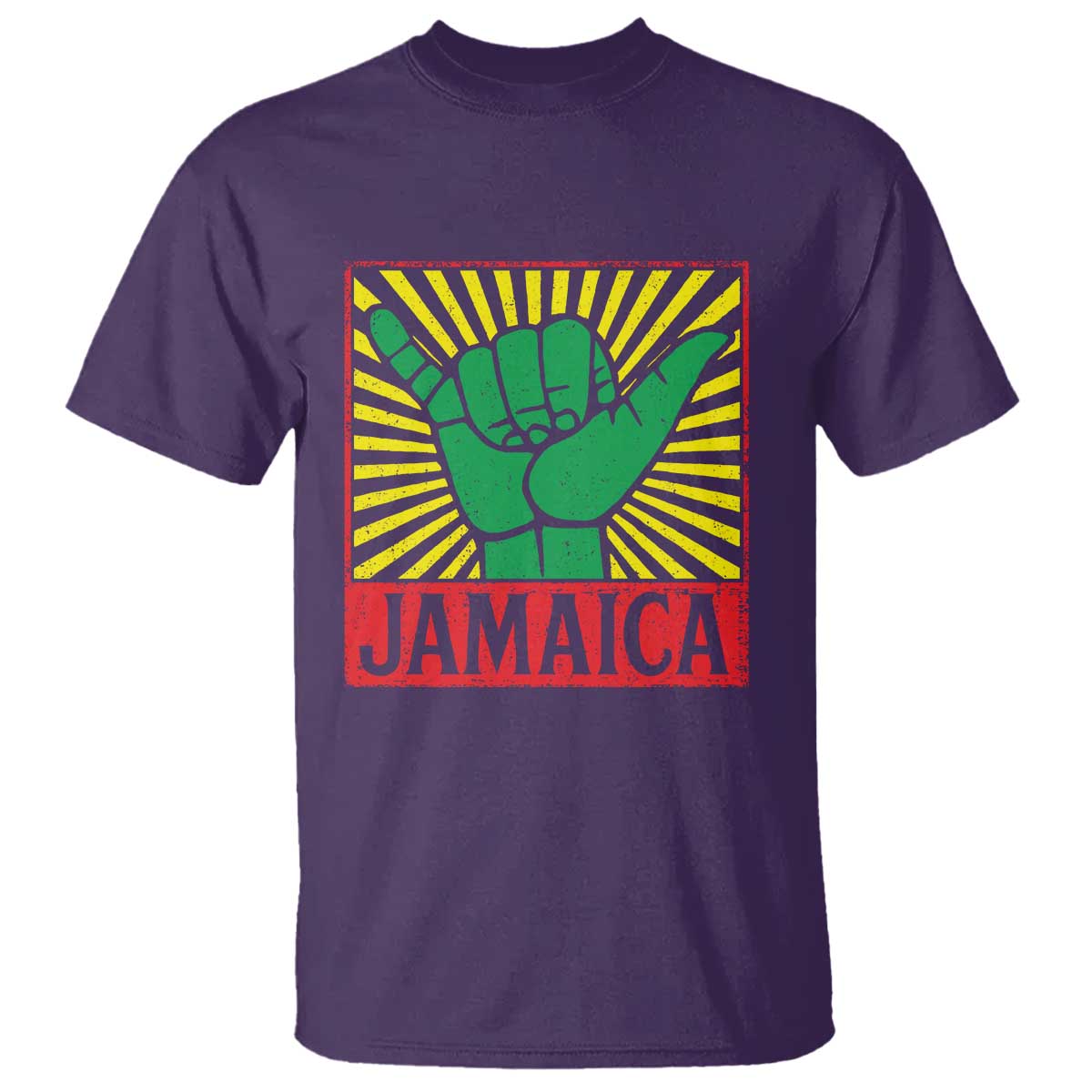 Jamaica Rasta Shaka Sign T Shirt Retro Reggae Vibes - Wonder Print Shop