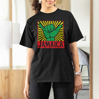 Jamaica Rasta Shaka Sign T Shirt For Women Retro Reggae Vibes - Wonder Print Shop