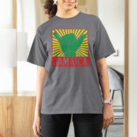 Jamaica Rasta Shaka Sign T Shirt For Women Retro Reggae Vibes - Wonder Print Shop
