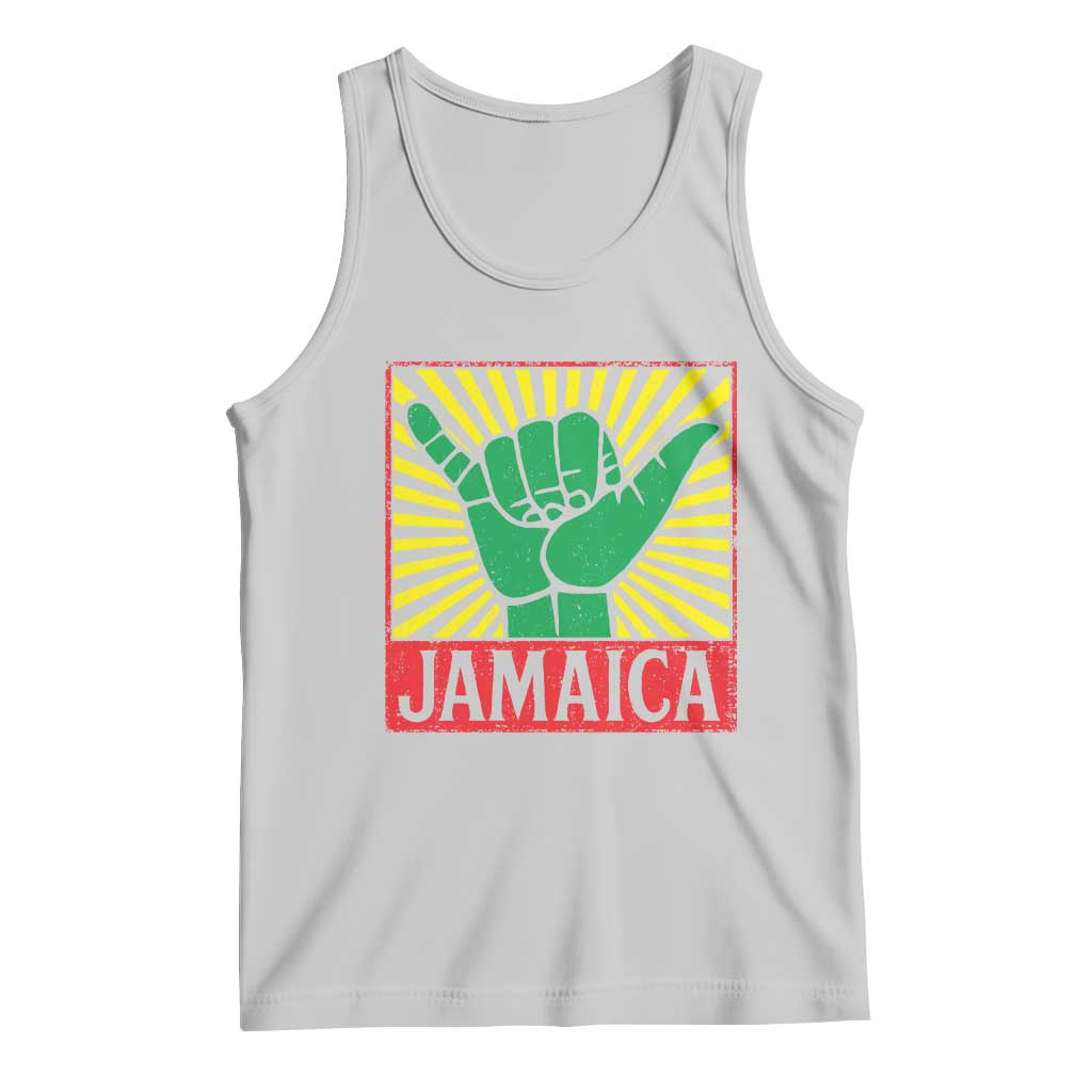 Jamaica Rasta Shaka Sign Tank Top Retro Reggae Vibes - Wonder Print Shop