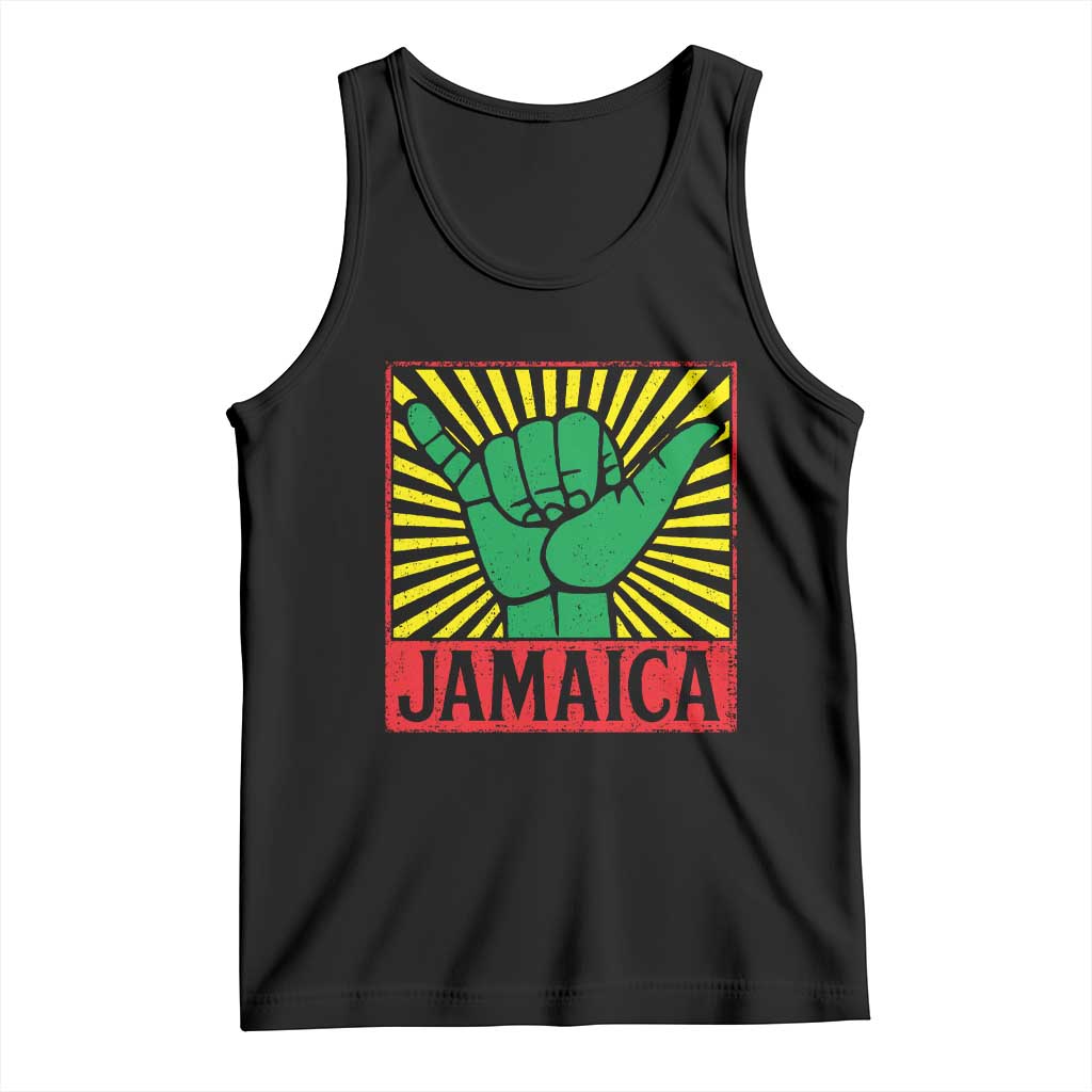 Jamaica Rasta Shaka Sign Tank Top Retro Reggae Vibes - Wonder Print Shop