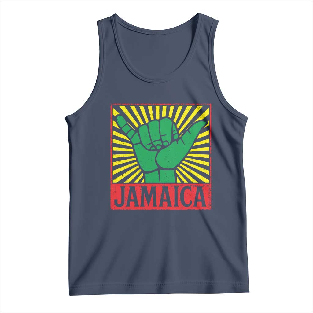 Jamaica Rasta Shaka Sign Tank Top Retro Reggae Vibes - Wonder Print Shop