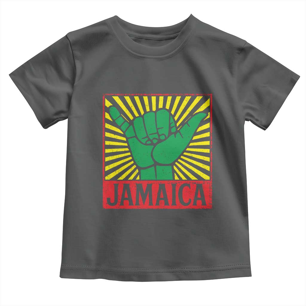 Jamaica Rasta Shaka Sign Toddler T Shirt Retro Reggae Vibes - Wonder Print Shop