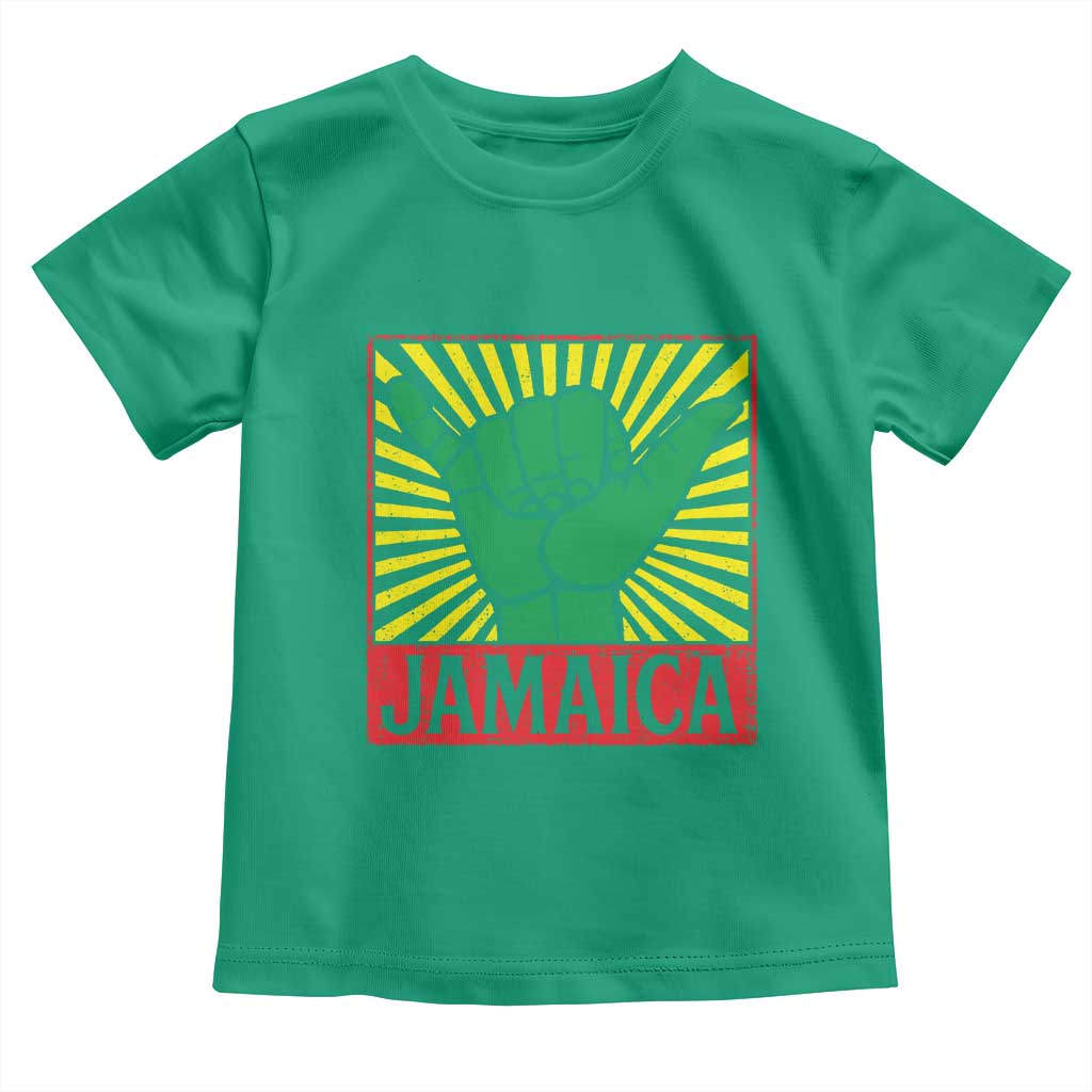 Jamaica Rasta Shaka Sign Toddler T Shirt Retro Reggae Vibes - Wonder Print Shop