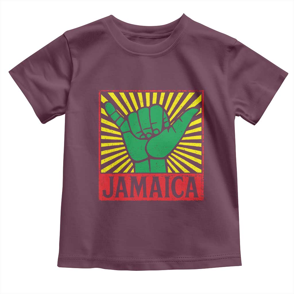 Jamaica Rasta Shaka Sign Toddler T Shirt Retro Reggae Vibes - Wonder Print Shop