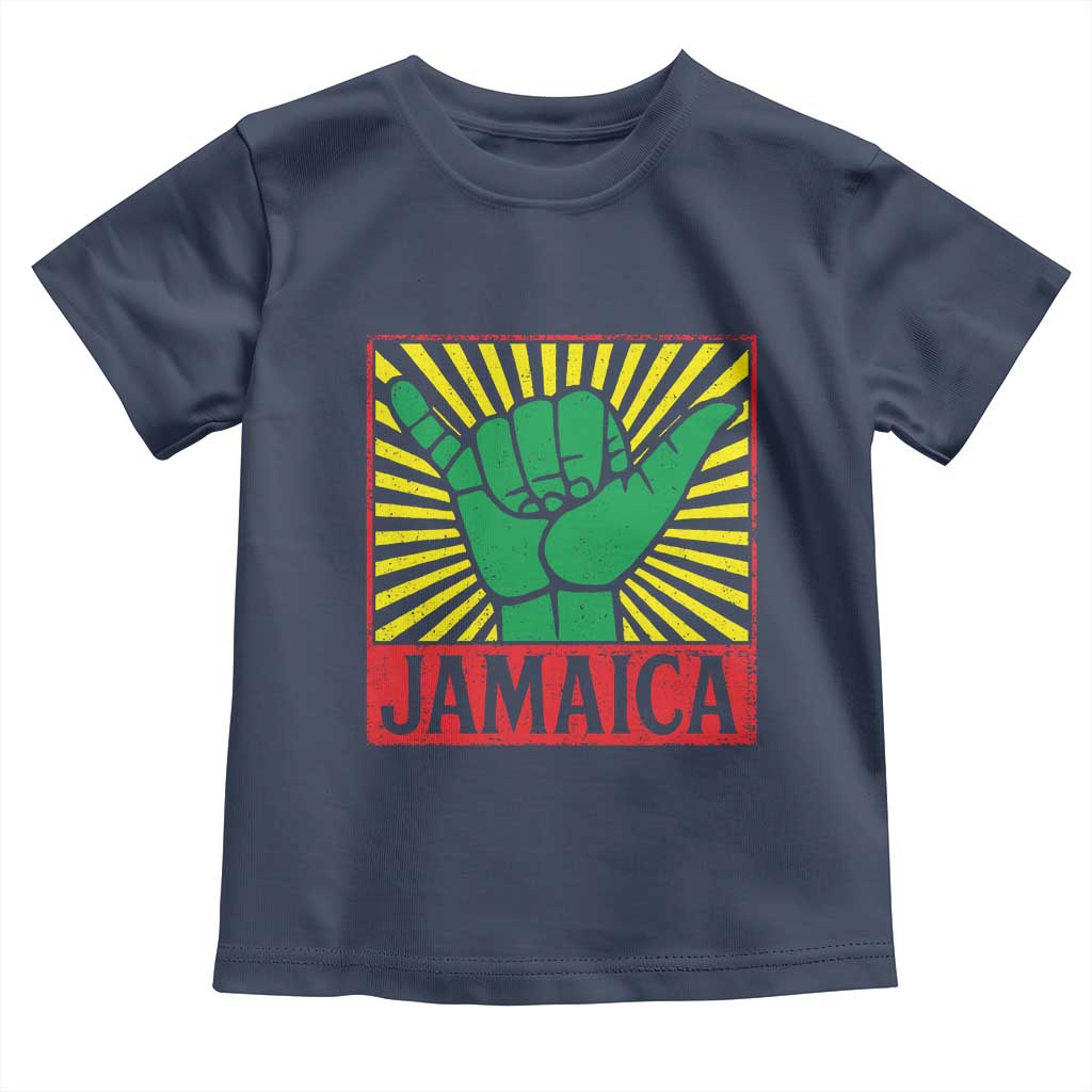 Jamaica Rasta Shaka Sign Toddler T Shirt Retro Reggae Vibes - Wonder Print Shop