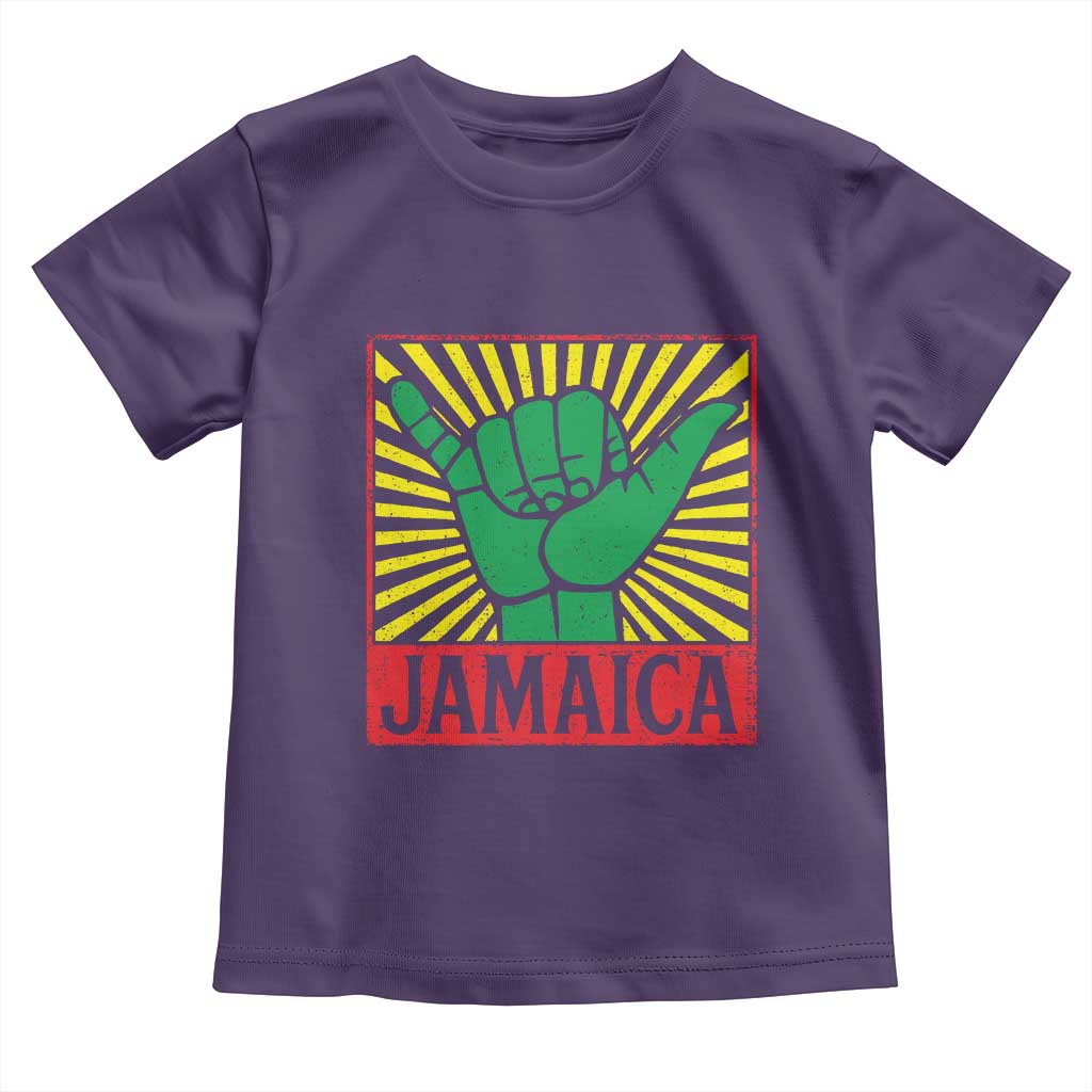 Jamaica Rasta Shaka Sign Toddler T Shirt Retro Reggae Vibes - Wonder Print Shop