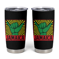 Jamaica Rasta Shaka Sign Tumbler Cup Retro Reggae Vibes - Wonder Print Shop