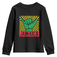 Jamaica Rasta Shaka Sign Youth Sweatshirt Retro Reggae Vibes - Wonder Print Shop