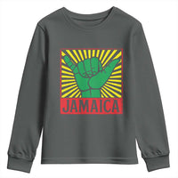 Jamaica Rasta Shaka Sign Youth Sweatshirt Retro Reggae Vibes - Wonder Print Shop