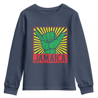 Jamaica Rasta Shaka Sign Youth Sweatshirt Retro Reggae Vibes - Wonder Print Shop