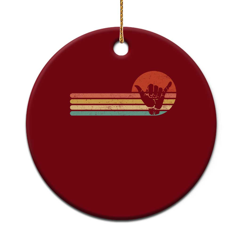 Shaka Hand Ceramic Ornament Retro Vintage Shaka Sign Rasta Hawaii Hawaiian - Wonder Print Shop