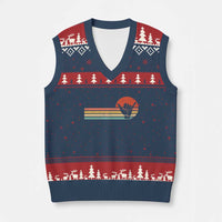 Shaka Hand V-Neck Knit Sweater Vest Retro Vintage Shaka Sign Rasta Hawaii Hawaiian - Wonder Print Shop