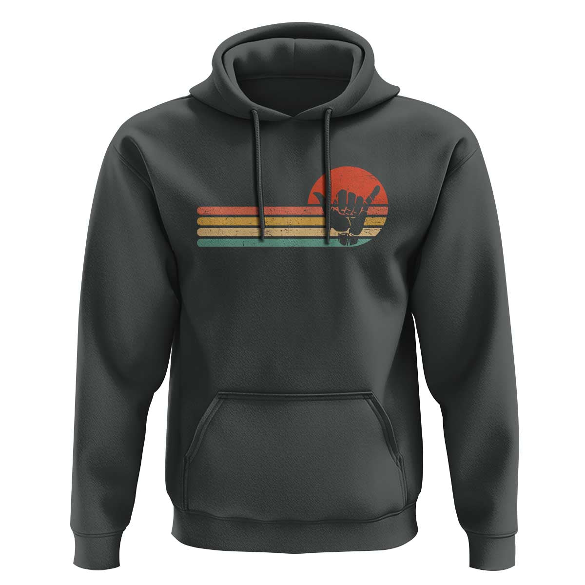 Shaka Hand Hoodie Retro Vintage Shaka Sign Rasta Hawaii Hawaiian - Wonder Print Shop