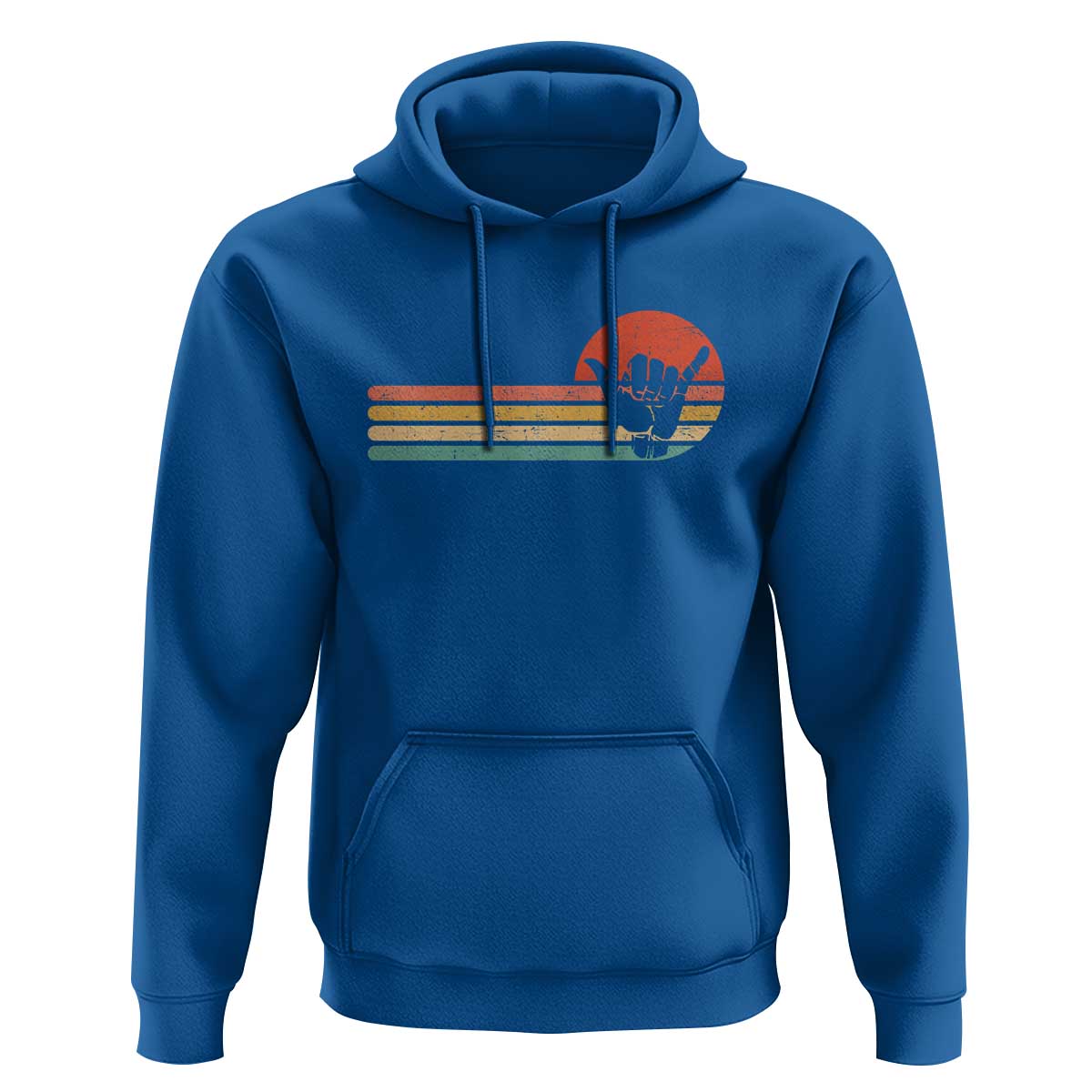 Shaka Hand Hoodie Retro Vintage Shaka Sign Rasta Hawaii Hawaiian - Wonder Print Shop